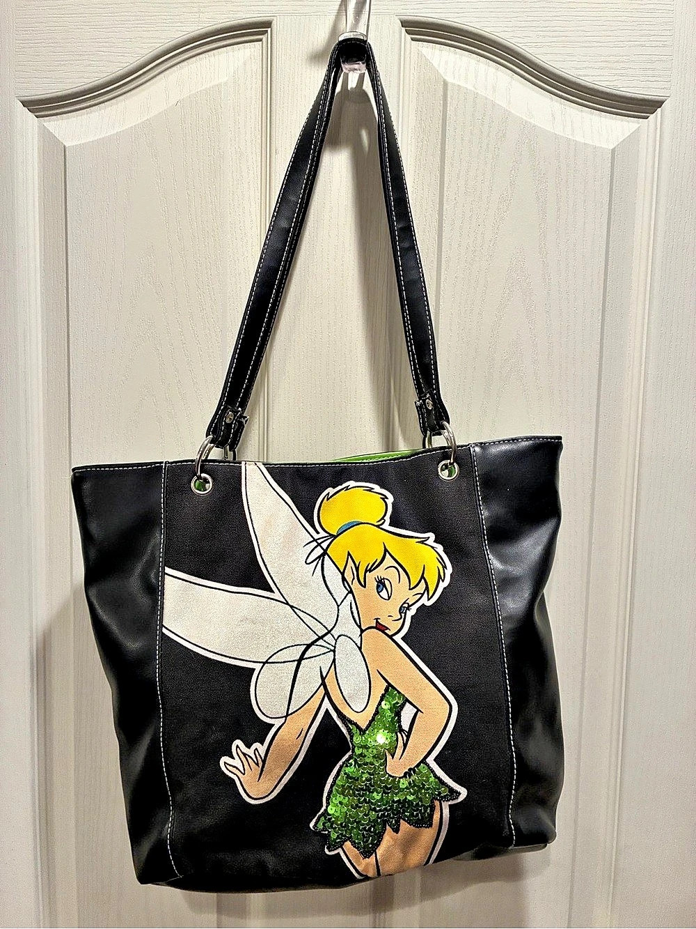 Disney Tinker Bell tote in Black & Green